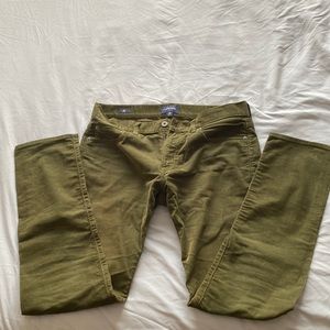 J Crew 484 slim fit corduroy pants 31x32 in olive green